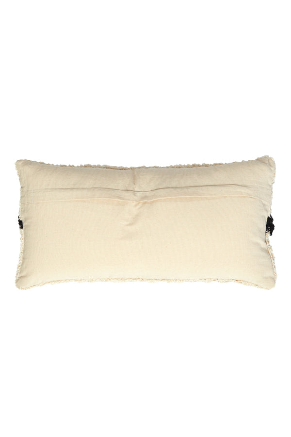 Natural Black Fulda Cushion - 60x30 cm