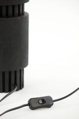 Elegant Sakura Wooden Lamp Base in Matte Black Finish - 15x45 cm