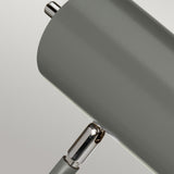 Quinto Contemporary Table Lamp in Dark Grey and Polished Nickel Finish