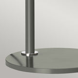 Quinto Contemporary Table Lamp in Dark Grey and Polished Nickel Finish