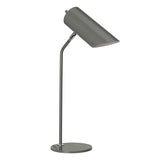 Quinto Contemporary Table Lamp in Dark Grey and Polished Nickel Finish