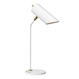 Refined Quinto Table Lamp in Sleek White and Elegant Aged Brass Finish