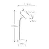 Refined Quinto Table Lamp in Sleek White and Elegant Aged Brass Finish