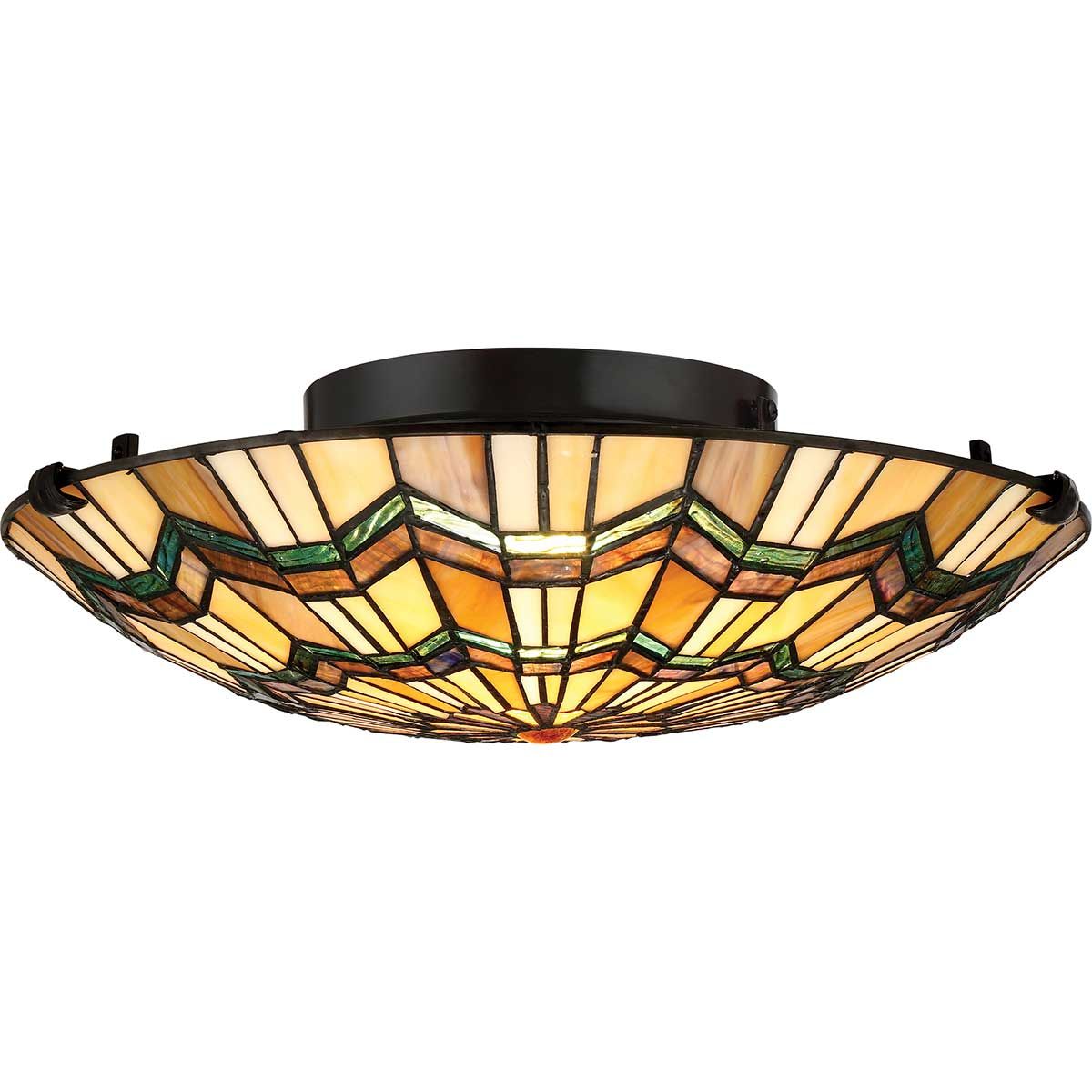 Alcott 2-Light Mission Style Flush Mount in Valiant Bronze