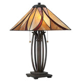Asheville Art Nouveau Tiffany-Inspired Stained Glass Table Lamp