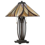 Asheville Art Nouveau Tiffany-Inspired Stained Glass Table Lamp