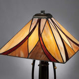 Asheville Art Nouveau Tiffany-Inspired Stained Glass Table Lamp