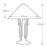 Asheville Art Nouveau Tiffany-Inspired Stained Glass Table Lamp