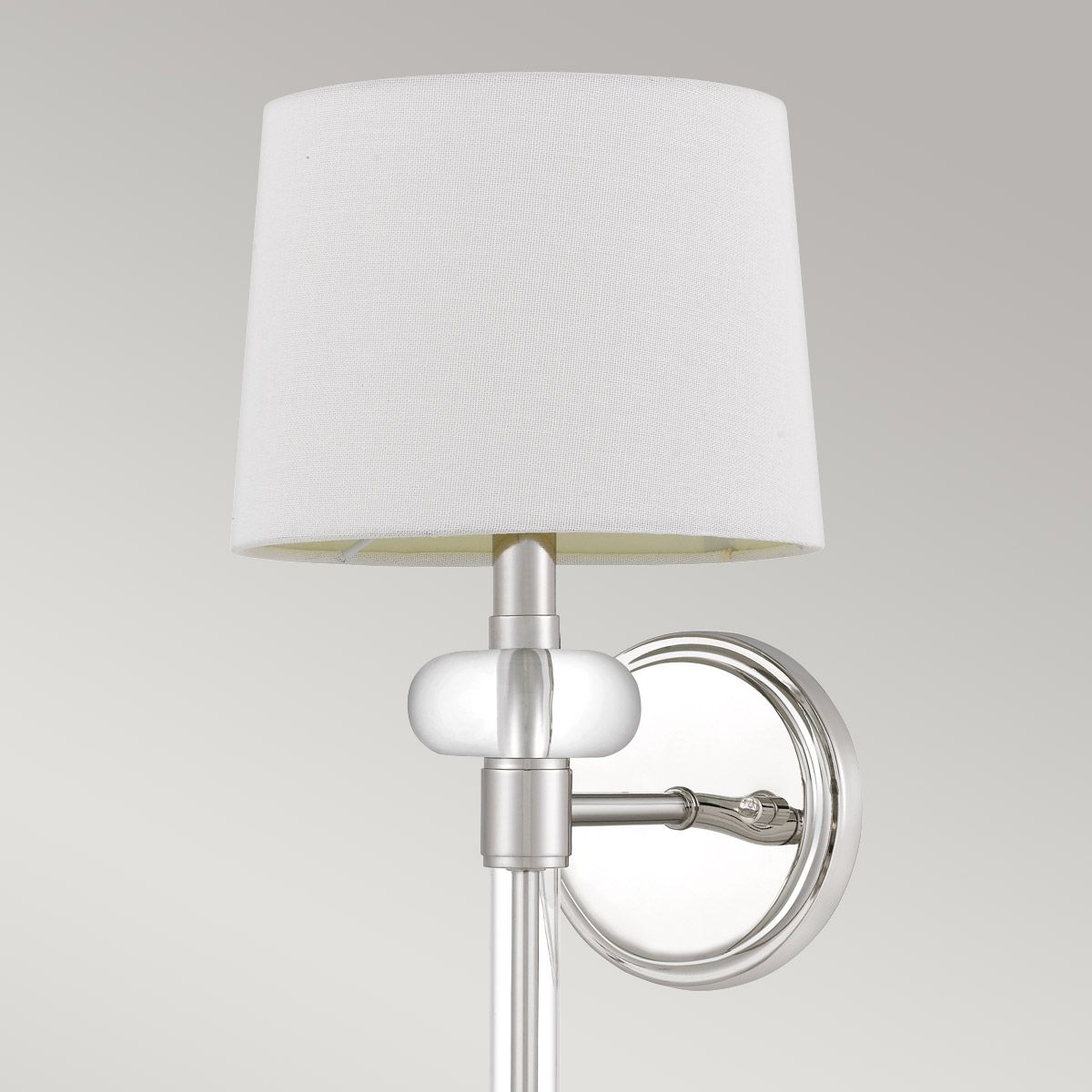 Barbour Polished Nickel Wall Sconce with White Shade