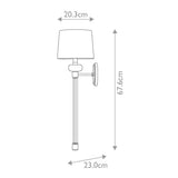 Barbour Weathered Brass Interior Wall Light