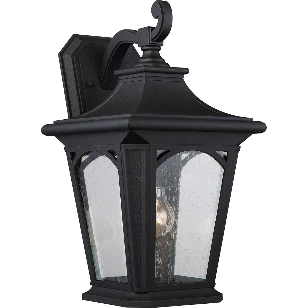Mystic Black Bedford 1-Light Outdoor Wall Lantern