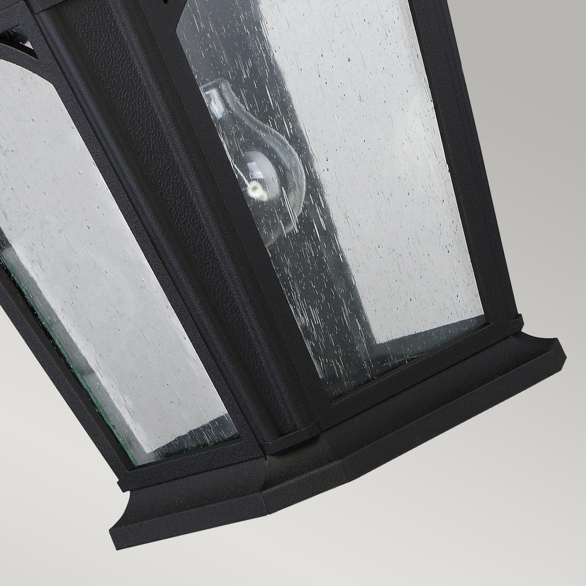 Mystic Black Bedford 1-Light Outdoor Wall Lantern