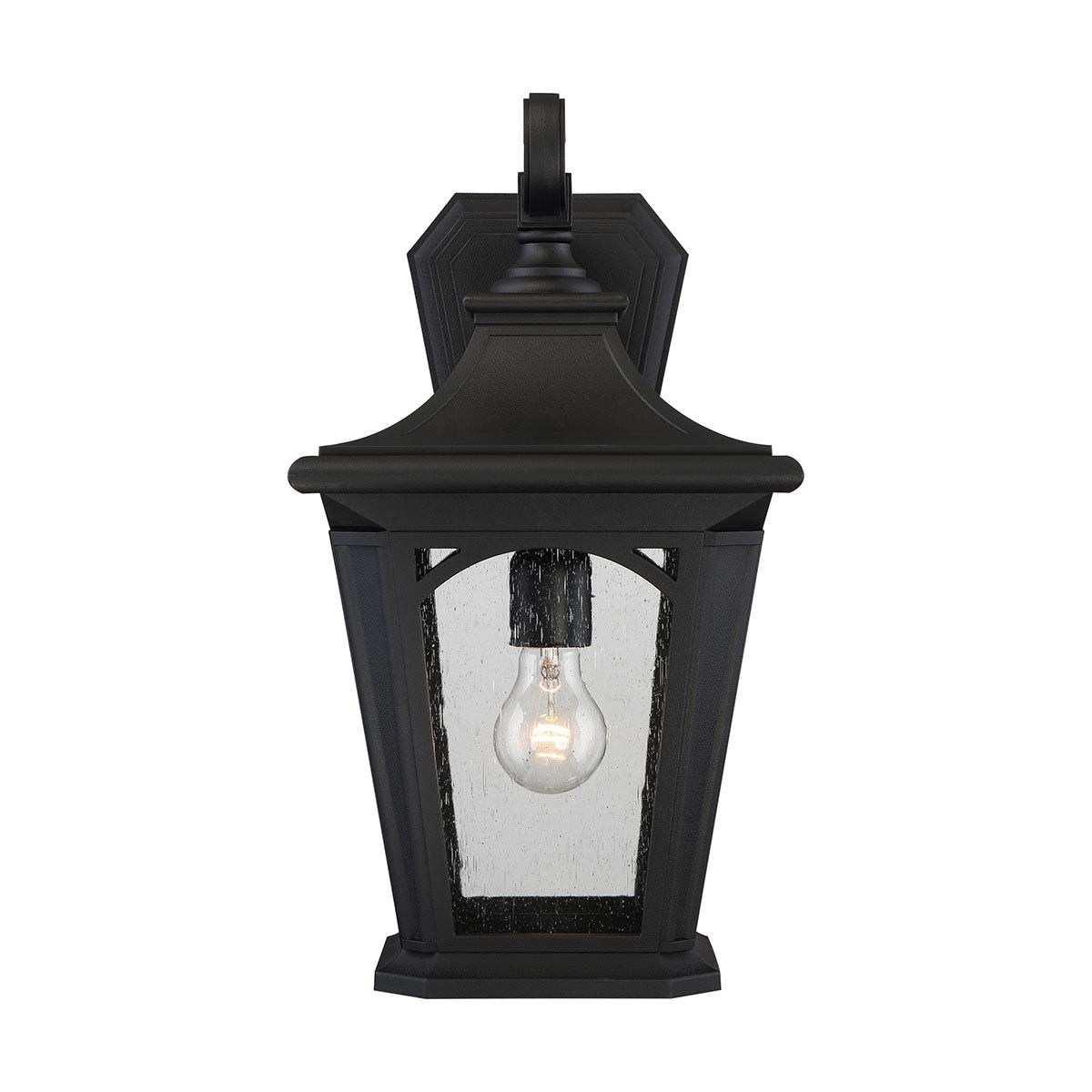 Mystic Black Bedford 1-Light Outdoor Wall Lantern