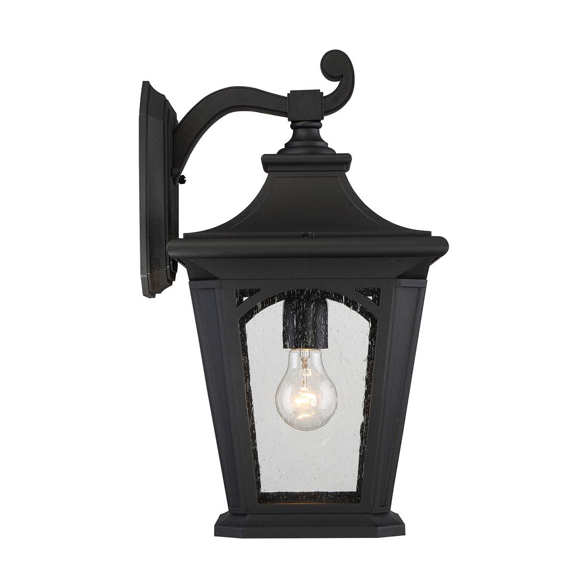 Mystic Black Bedford 1-Light Outdoor Wall Lantern