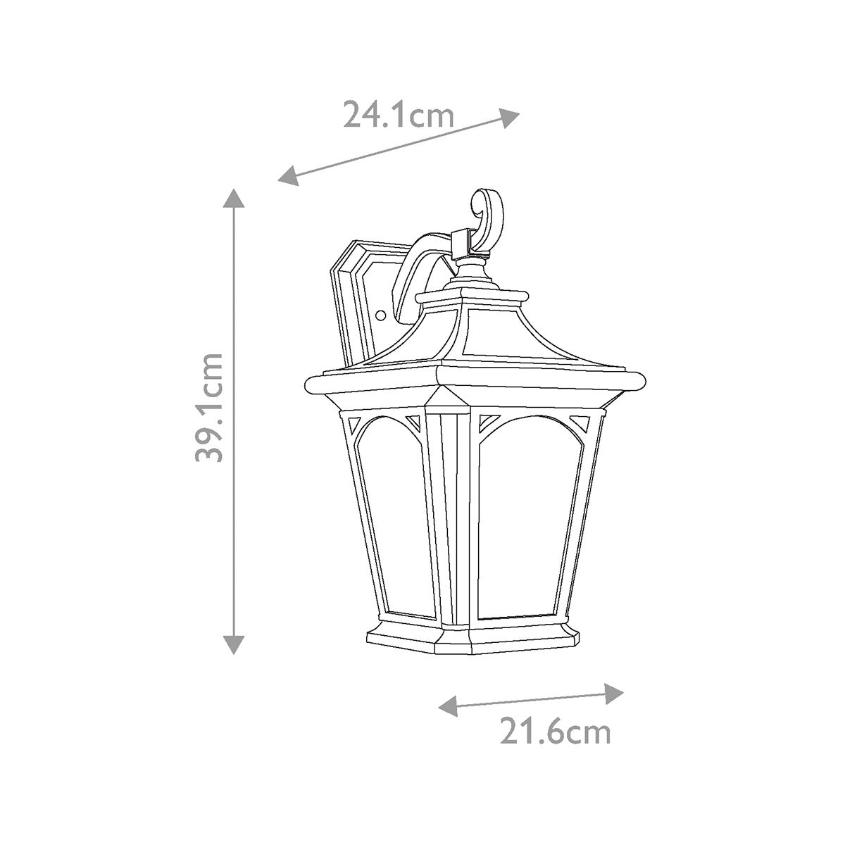Bedford Classic Mystic Black Outdoor Wall Lantern