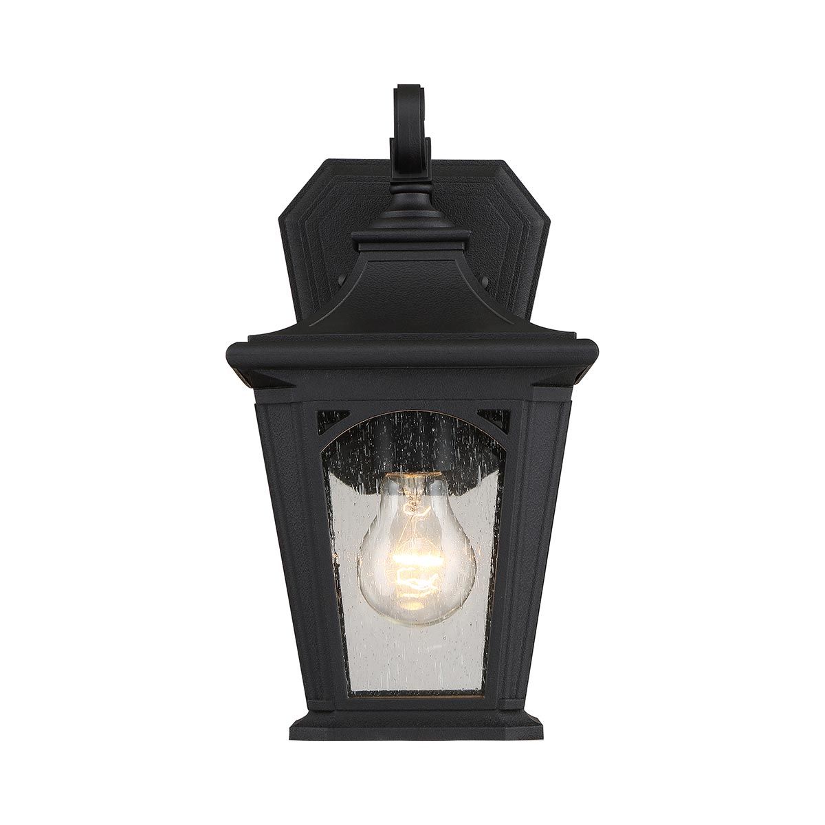Mystic Black Bedford Wall Lantern - Classic Outdoor Lighting Fixture