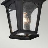 Bedford Mystic Black Outdoor Chain Lantern with Tiffany Glass