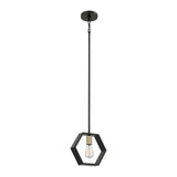 Bismarck Geometric Earth Black Mini Pendant Light