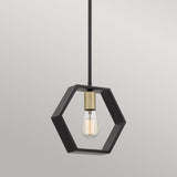 Bismarck Geometric Earth Black Mini Pendant Light