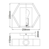 Bismarck Modern Geometric Wall Sconce in Earth Black