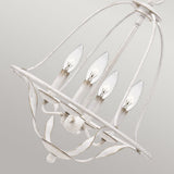 Bradbury Elegant Antique White Steel Pendant with Four Lights