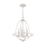 Bradbury Elegant Antique White Steel Pendant with Four Lights