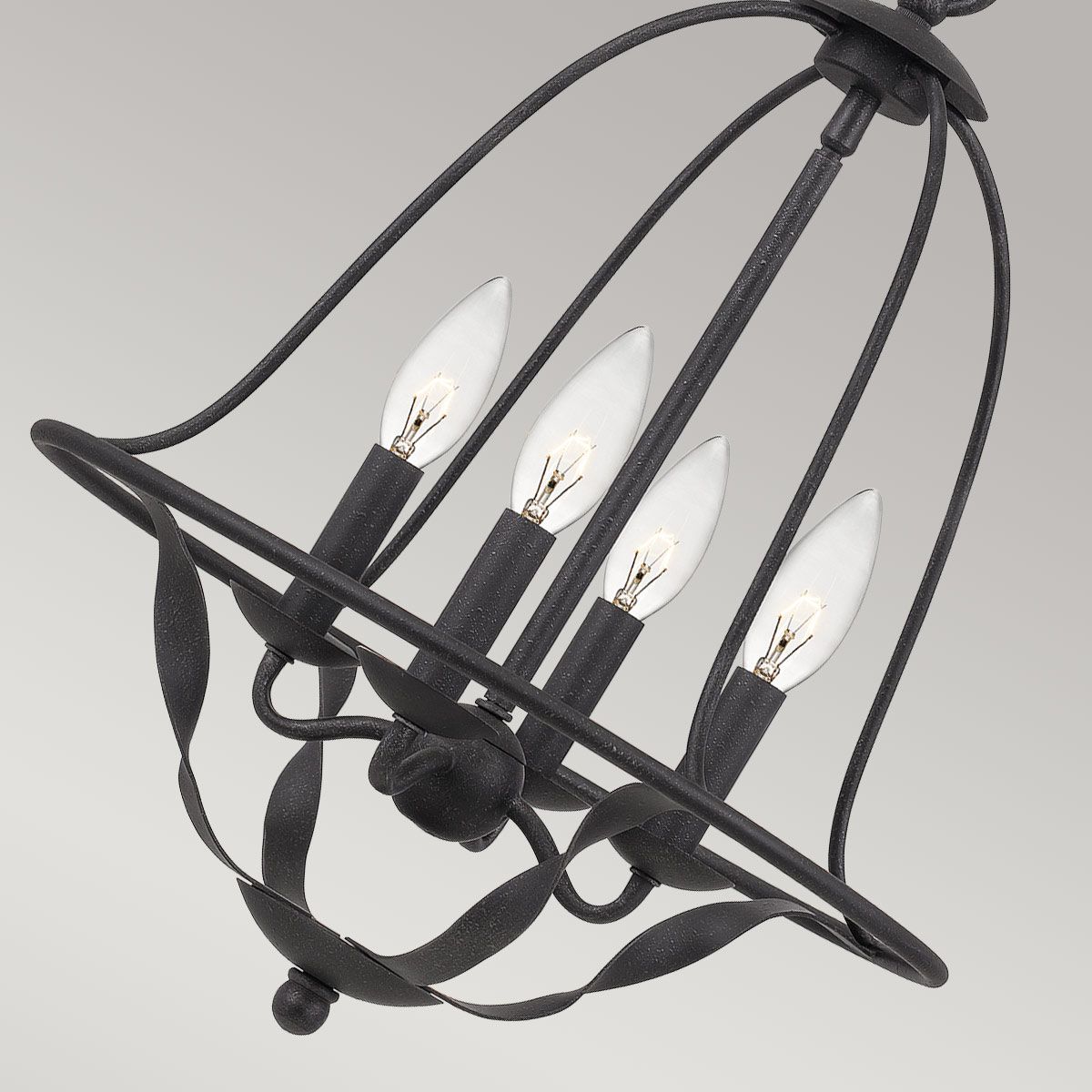 Grey Ash Bradbury Elegant 4-Light Interior Pendant Fixture