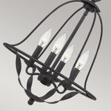Grey Ash Bradbury Elegant 4-Light Interior Pendant Fixture
