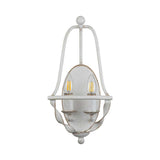 Bradbury Dual Sconce in Antique White Finish