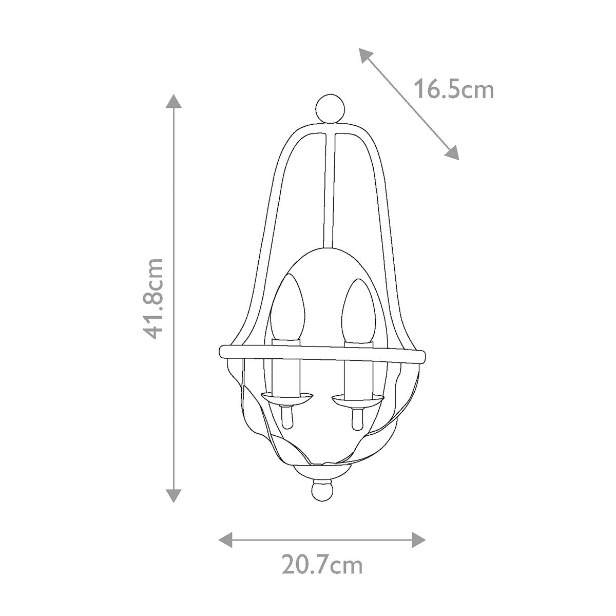 Bradbury Dual Sconce in Antique White Finish