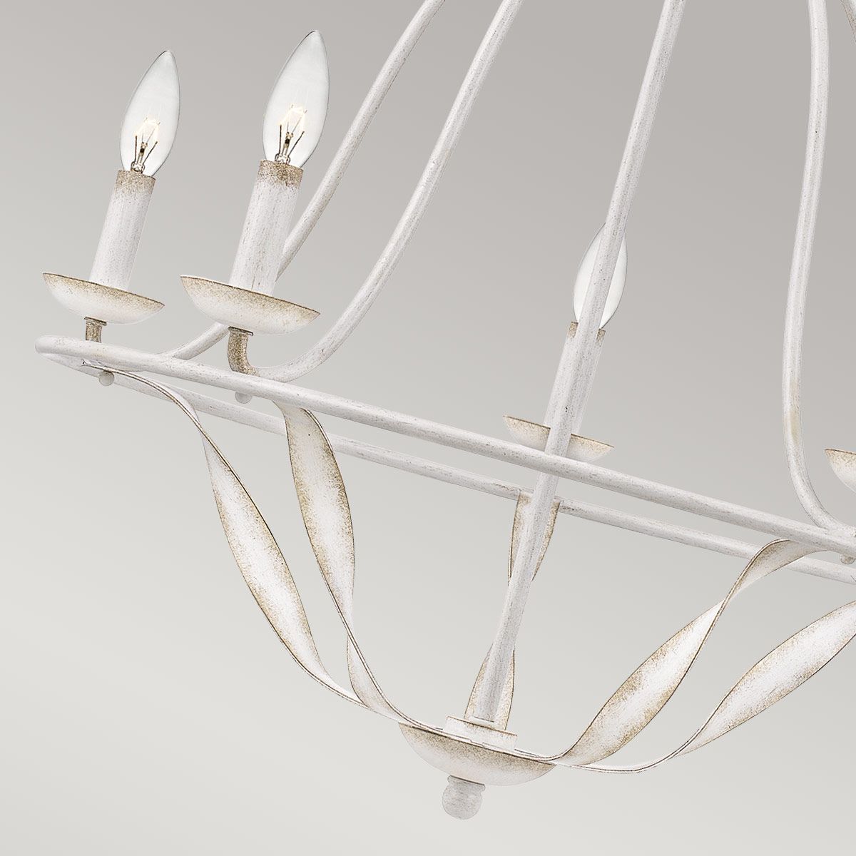 Bradbury Antique White 5-Light Elegant Chandelier