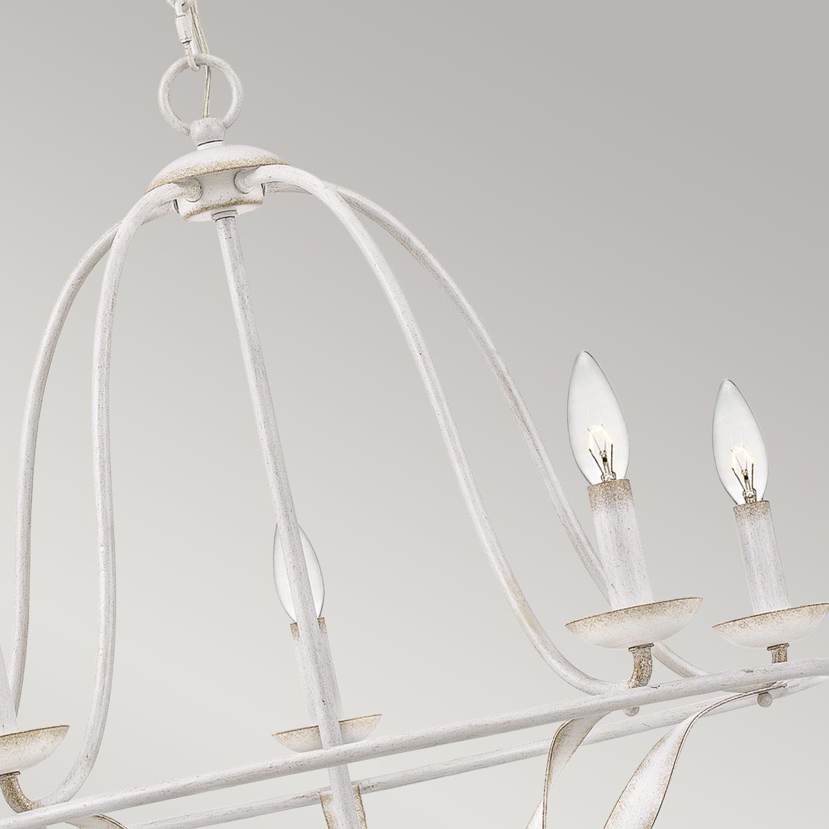 Bradbury Antique White 5-Light Elegant Chandelier