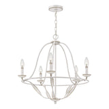 Bradbury Antique White 5-Light Elegant Chandelier