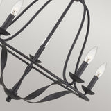 Bradbury 5-Light Elegant Steel Chandelier in Grey Ash Finish