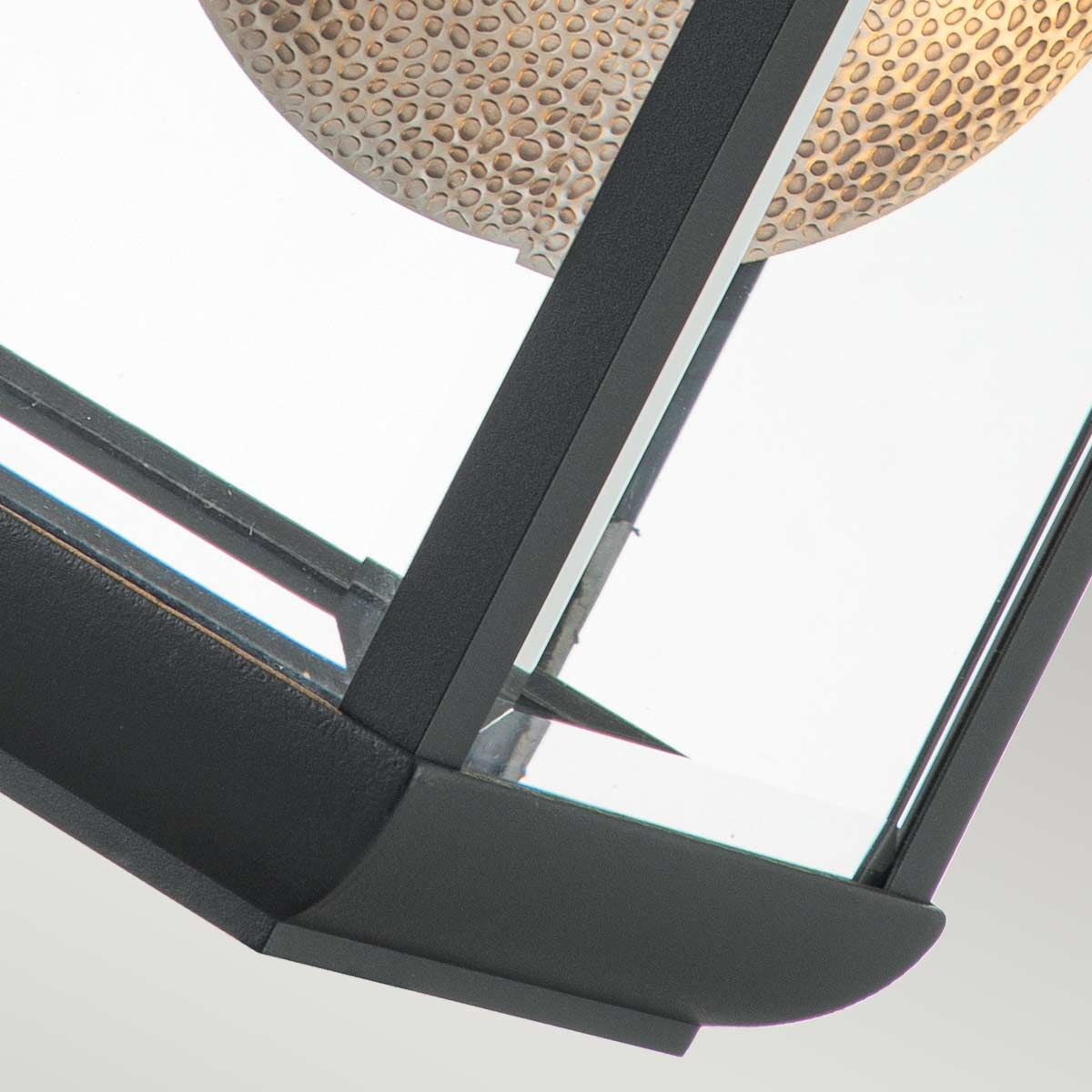 Byron Large Graphite Wall Lantern with Pewter Reflector