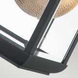 Byron Large Graphite Wall Lantern with Pewter Reflector