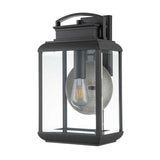 Byron Large Graphite Wall Lantern with Pewter Reflector
