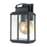 Byron Medium Graphite Wall Lantern with Pewter Reflector