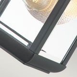 Byron Medium Graphite Wall Lantern with Pewter Reflector