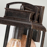 Byron Imperial Bronze Outdoor Wall Light with Tiffany Glass