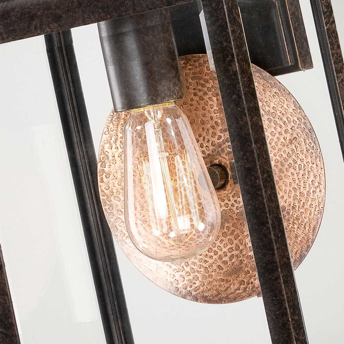 Byron Imperial Bronze Outdoor Wall Light with Tiffany Glass
