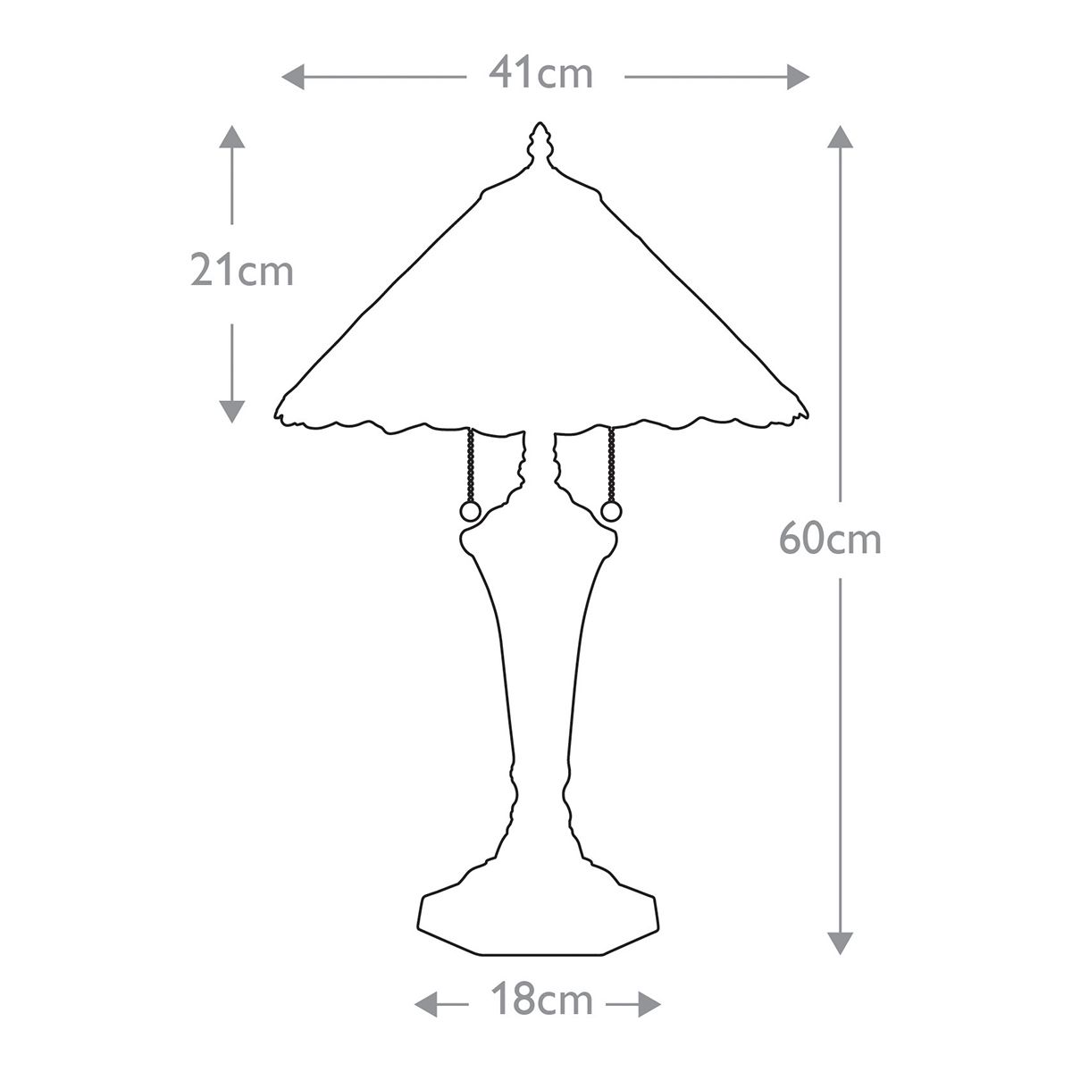 Cambridge Vintage Bronze Dual Light Tiffany Table Lamp