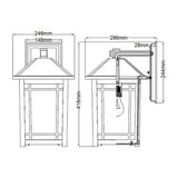 Cedar Point Large Black Outdoor Wall Lantern with Clear Seeded Glass