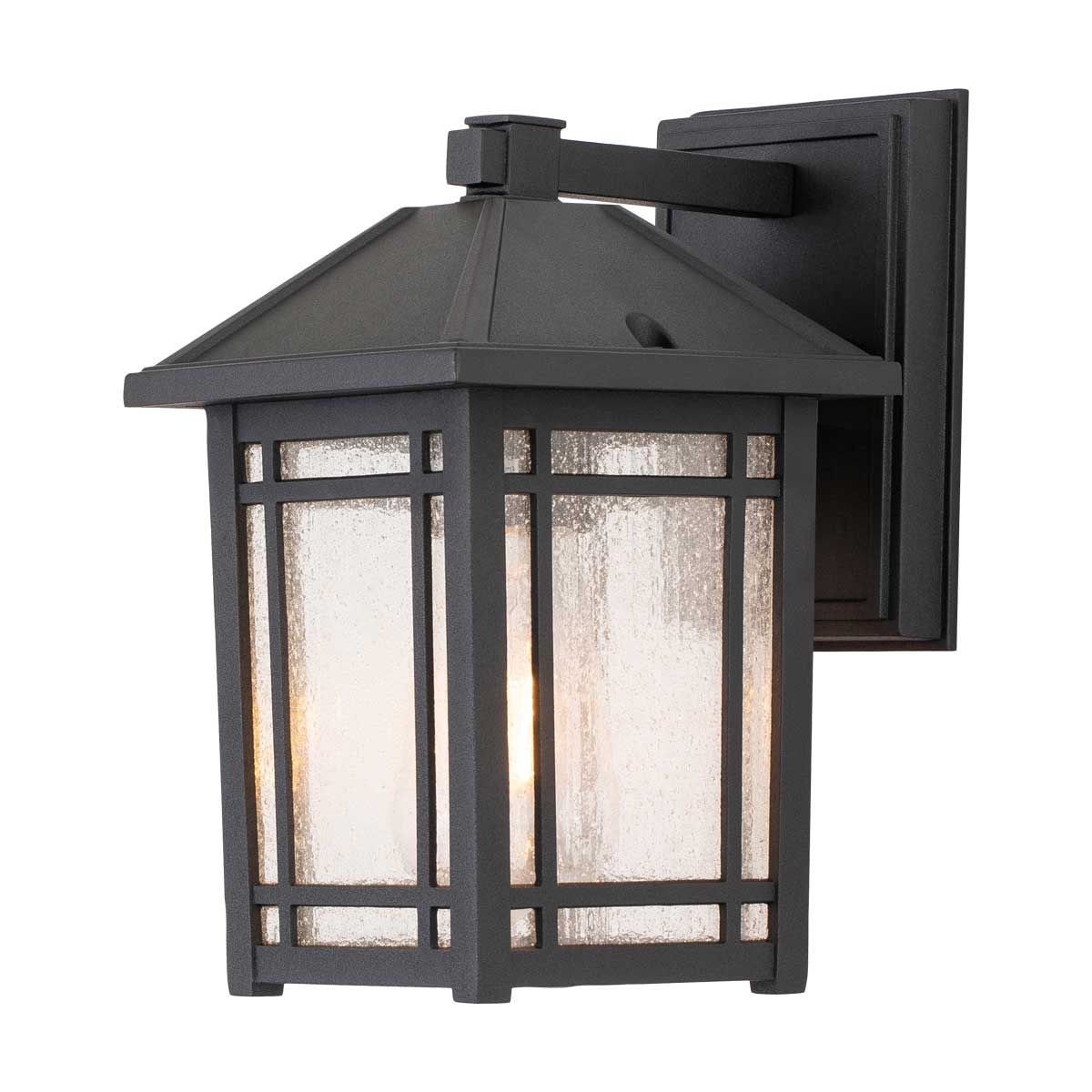 Cedar Point Rustic Black Outdoor Wall Lantern - Small