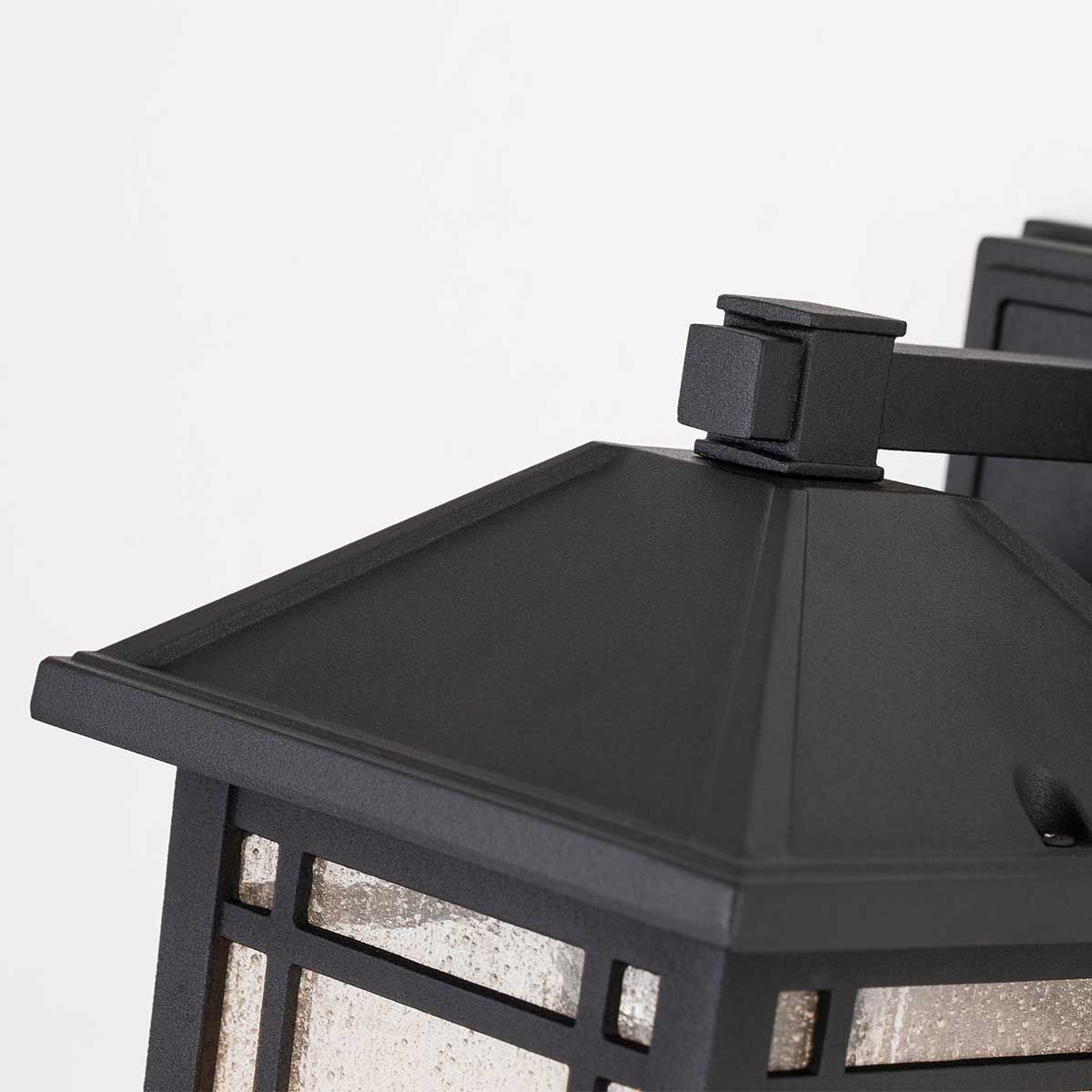 Cedar Point Rustic Black Outdoor Wall Lantern - Small