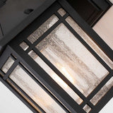 Cedar Point Rustic Black Outdoor Wall Lantern - Small