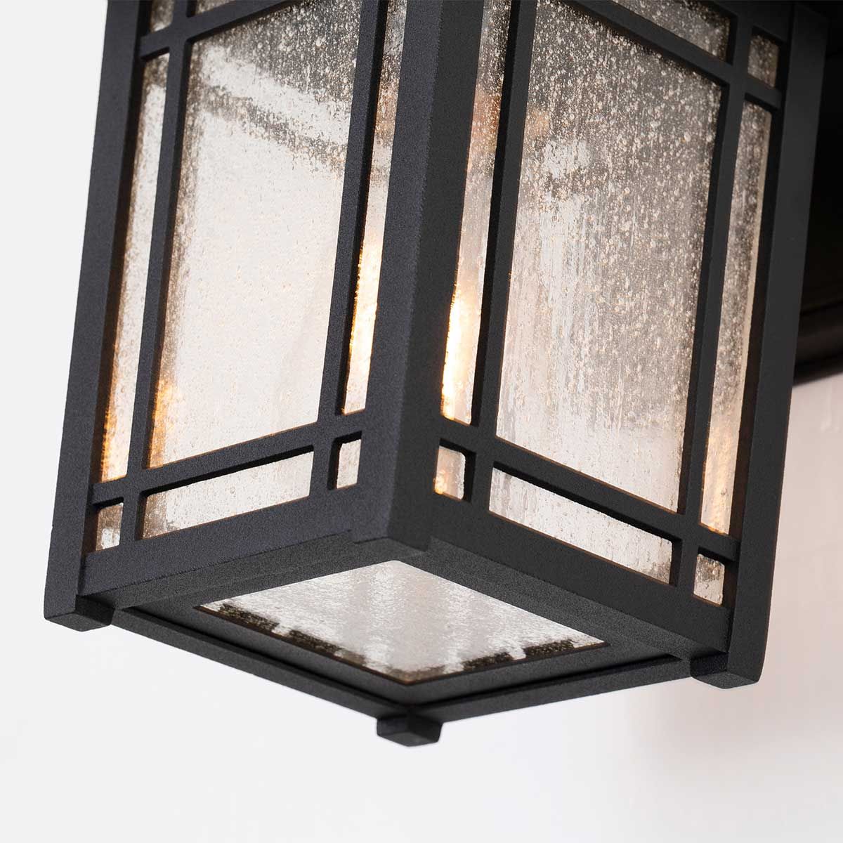 Cedar Point Rustic Black Outdoor Wall Lantern - Small
