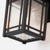 Cedar Point Rustic Black Outdoor Wall Lantern - Small