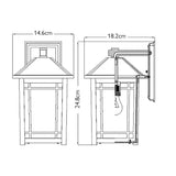 Cedar Point Rustic Black Outdoor Wall Lantern - Small
