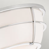 Gleaming Chrome Flush Mount Light with Opal Glass Dome